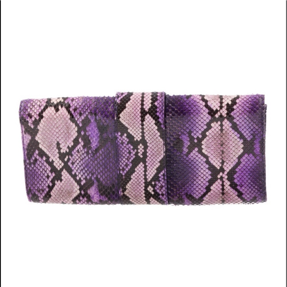 Michael Kors Purple Snakeskin Sutton Clutch - Picture 4 of 7